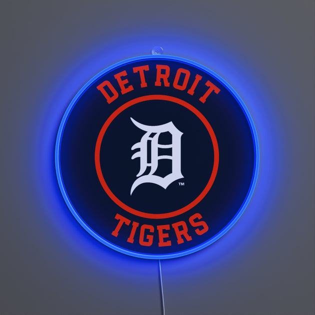 デトロイト・タイガース MLB メタルナンバープレート HangTime Detroit Tigers diamond background license plate