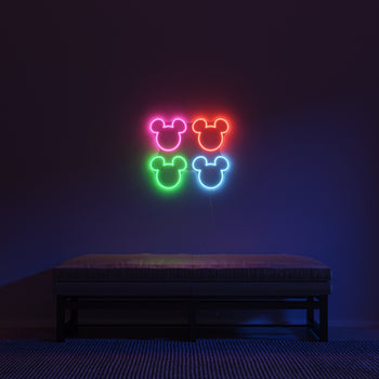Mickey Multicolor Heads by Yellowpop, LED neon sign