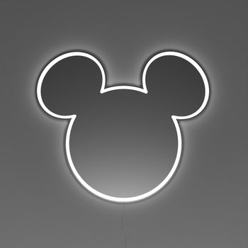 Mickey Silver Mirror by Yellowpop, LED neon sign