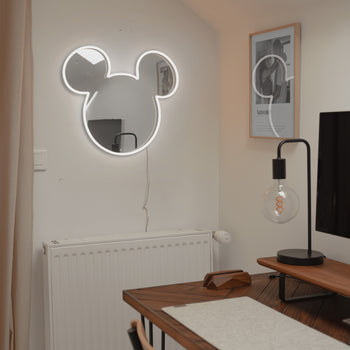 Mickey Silver Mirror by Yellowpop, LED neon sign