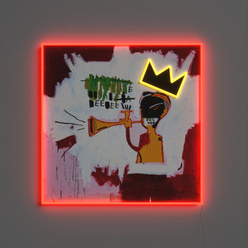 Trumpet Painting YP x Jean Michel Basquiat, LED neon sign
