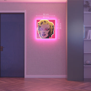 Marilyn Monroe Small by Andy Warhol - LED neon sign