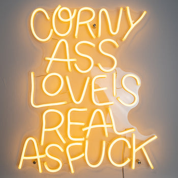 Corny Love by Timothy Goodman, LED neon sign