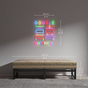 Double Happiness by Emily Eldridge - LED Neon Sign