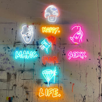 The World of Gregory Siff, Set of 10 LED Neon Signs