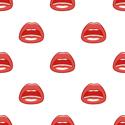 Lips Pattern Wallpaper by Tom Wesselmann