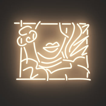 Portrait of a Lady by Tom Wesselmann, LED neon sign