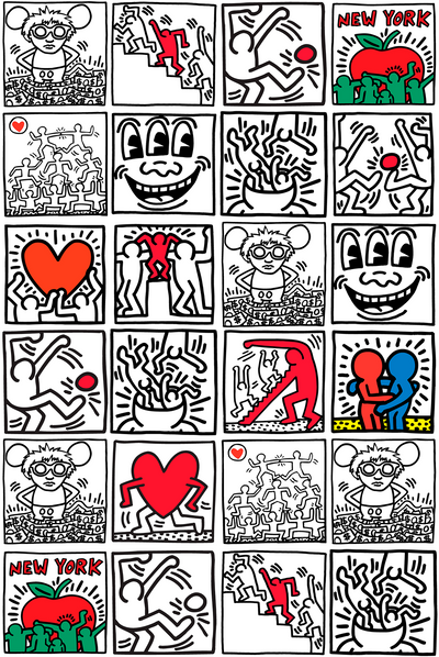 Comic Strip Wallpaper YP x Keith Haring