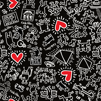 Heart Magnet Wallpaper, YP x Keith Haring