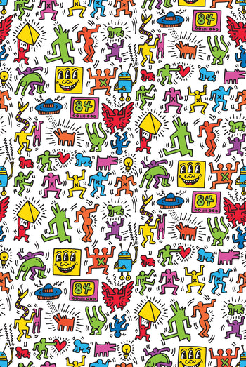 Three Eyed Face Wallpaper, YP x Keith Haring