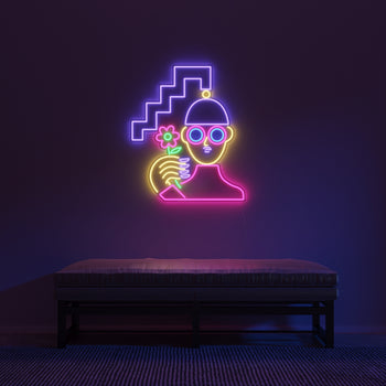 Zig Zag Girl by Emily Eldridge - LED Neon Sign