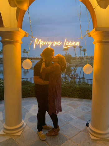 Love in Lights: A Vegas proposal with a custom LED neon sign