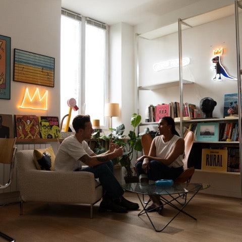 World Famous Yellowpop x Jean Michel Basquiat, led neon sign