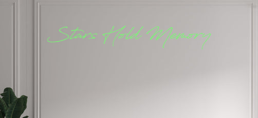 Custom text: Stars Hold Memory