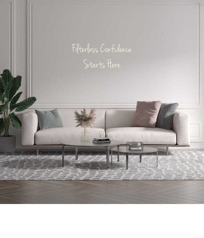 Custom text: Filterless Confidence 
Starts Here - YELLOWPOP USA