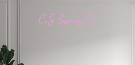 Custom text: C+S Luxury Co. - YELLOWPOP USA
