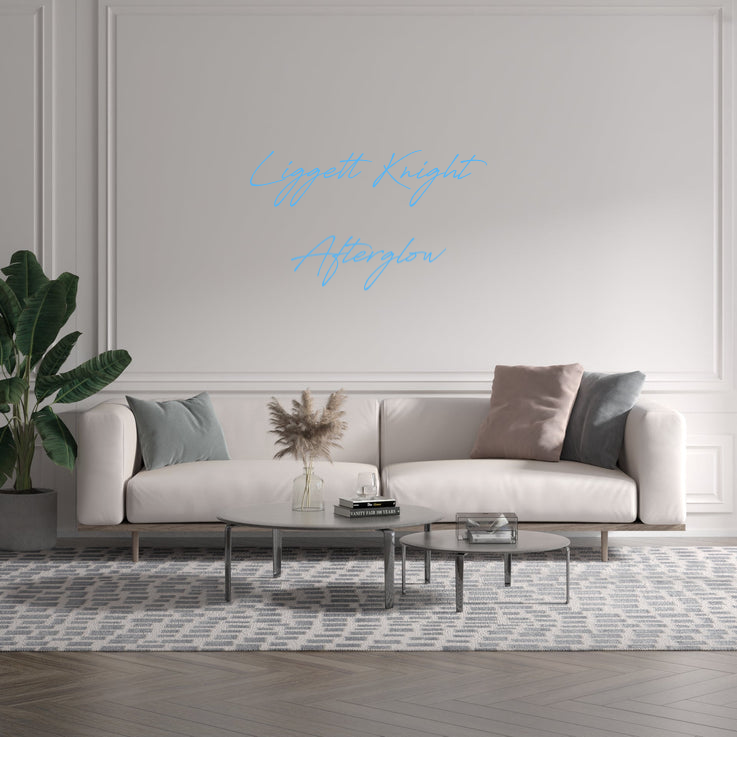 Custom text: Liggett Knight 
Afterglow - YELLOWPOP USA