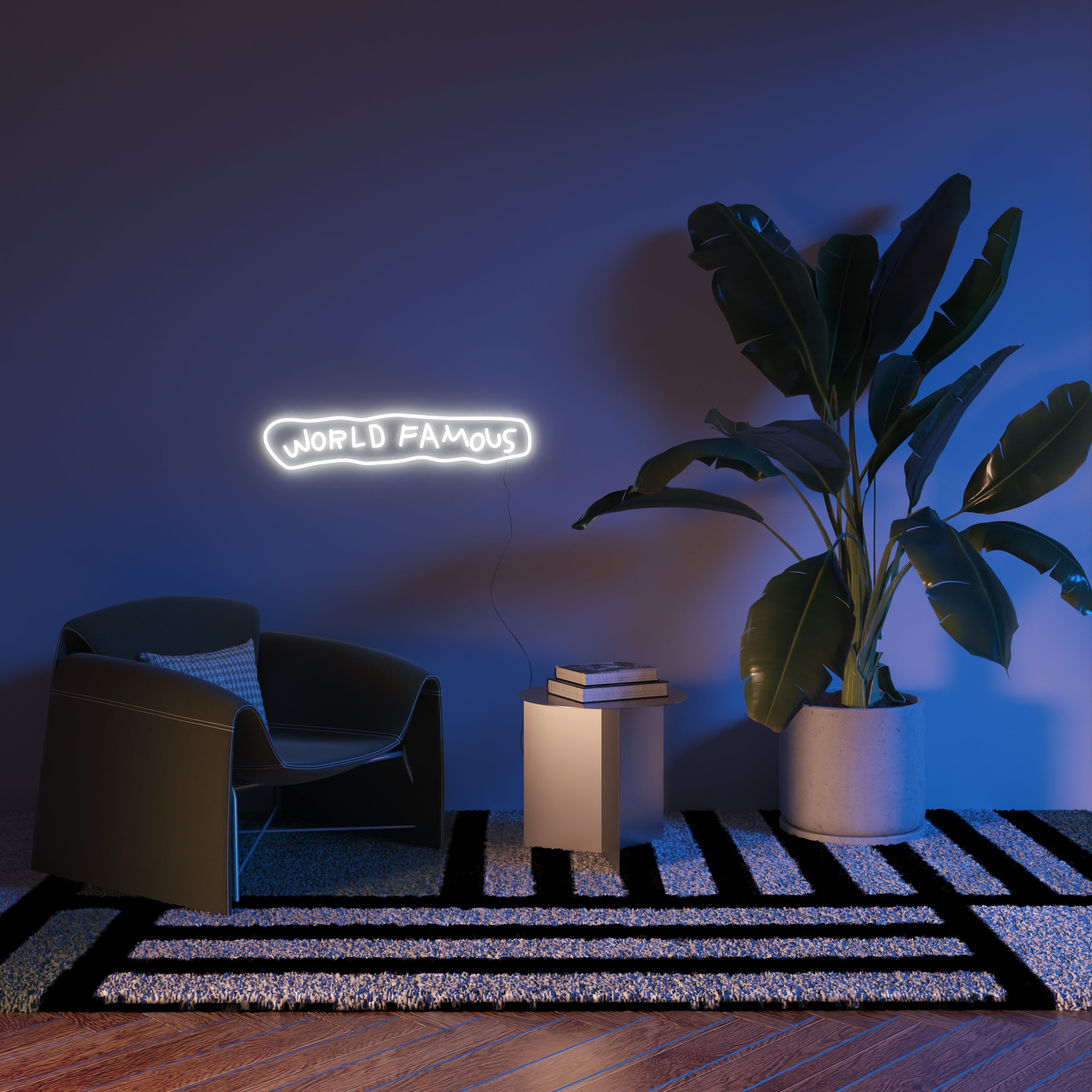 World Famous Yellowpop x Jean Michel Basquiat, led neon sign