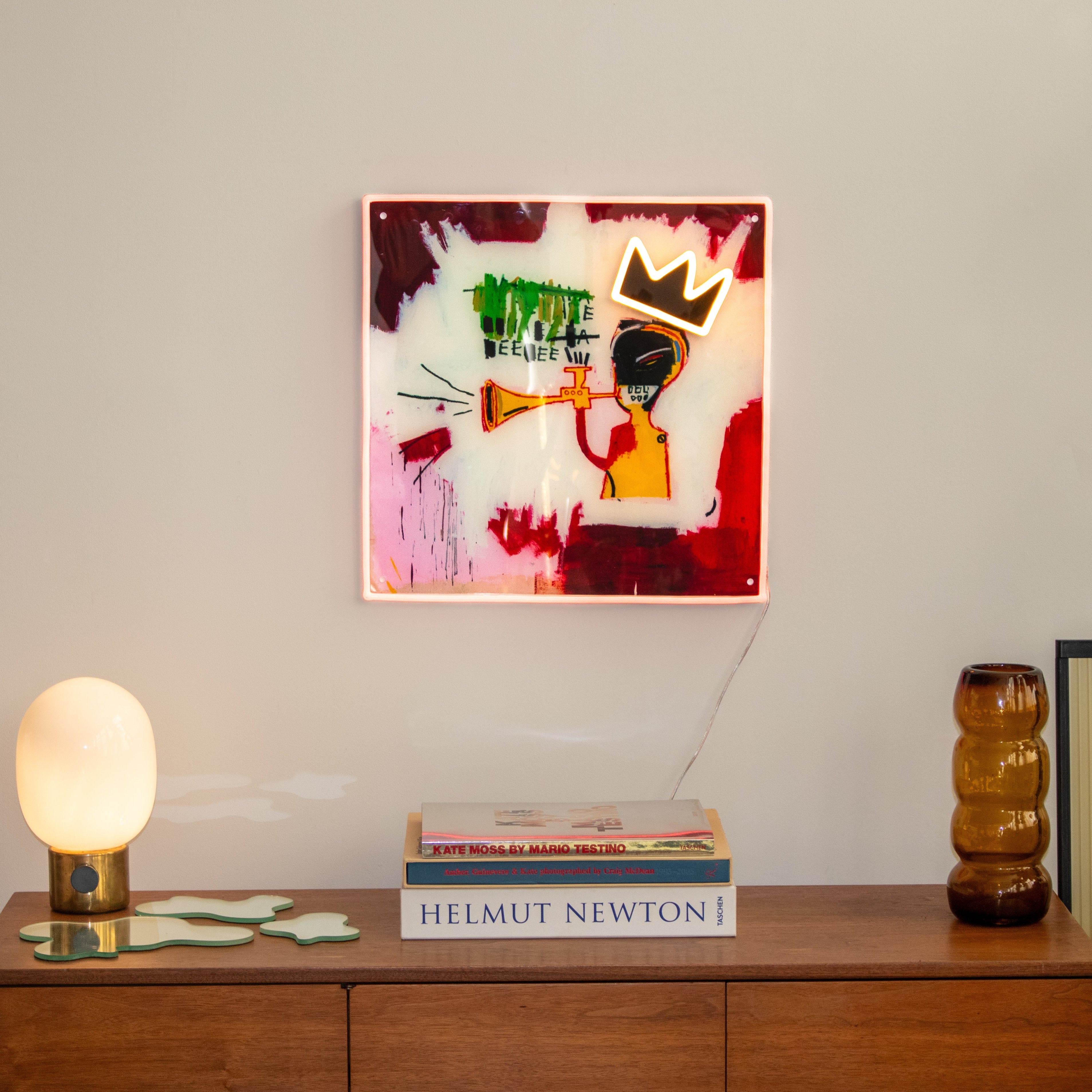 Trumpet Painting YP x Jean Michel Basquiat, LED neon sign