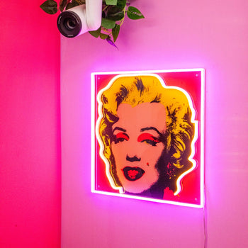 Marilyn Monroe Small by Andy Warhol - LED neon sign