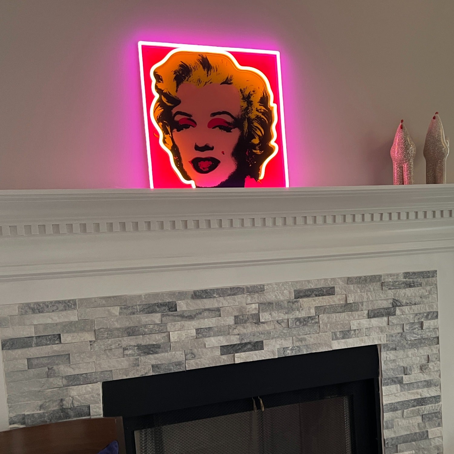 Marilyn Monroe Small by Andy Warhol - LED neon sign