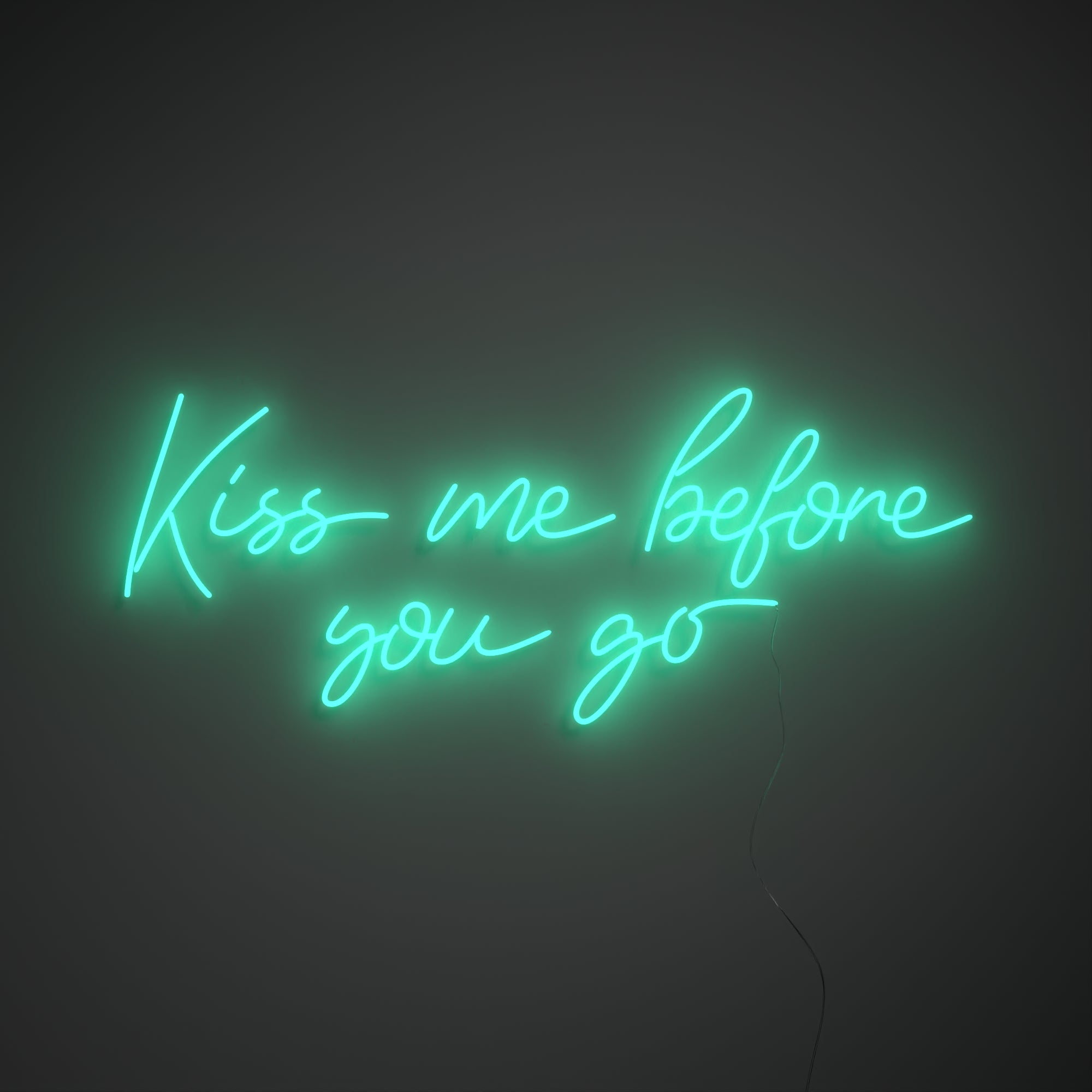 Kiss me before you go - LED neon sign