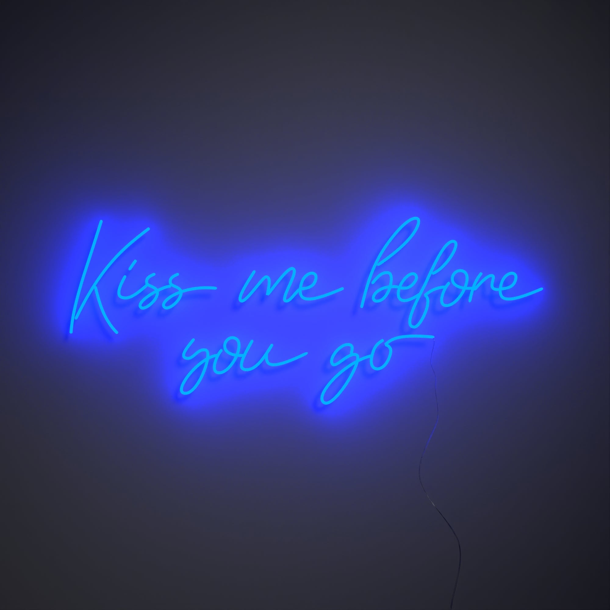 Kiss me before you go - LED neon sign
