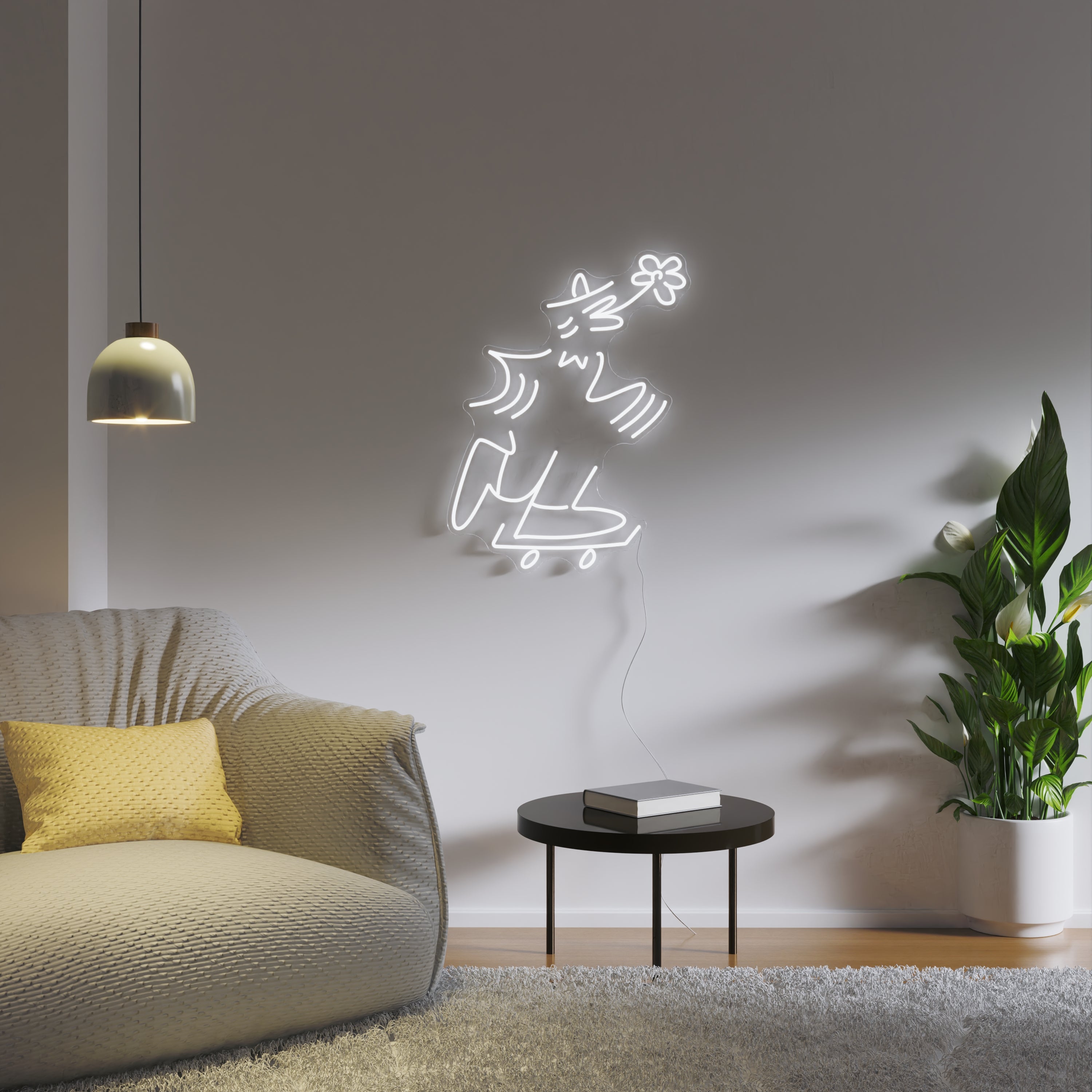 ルーカス・ボーフォート作「Gus Gus」、LEDネオンサイン