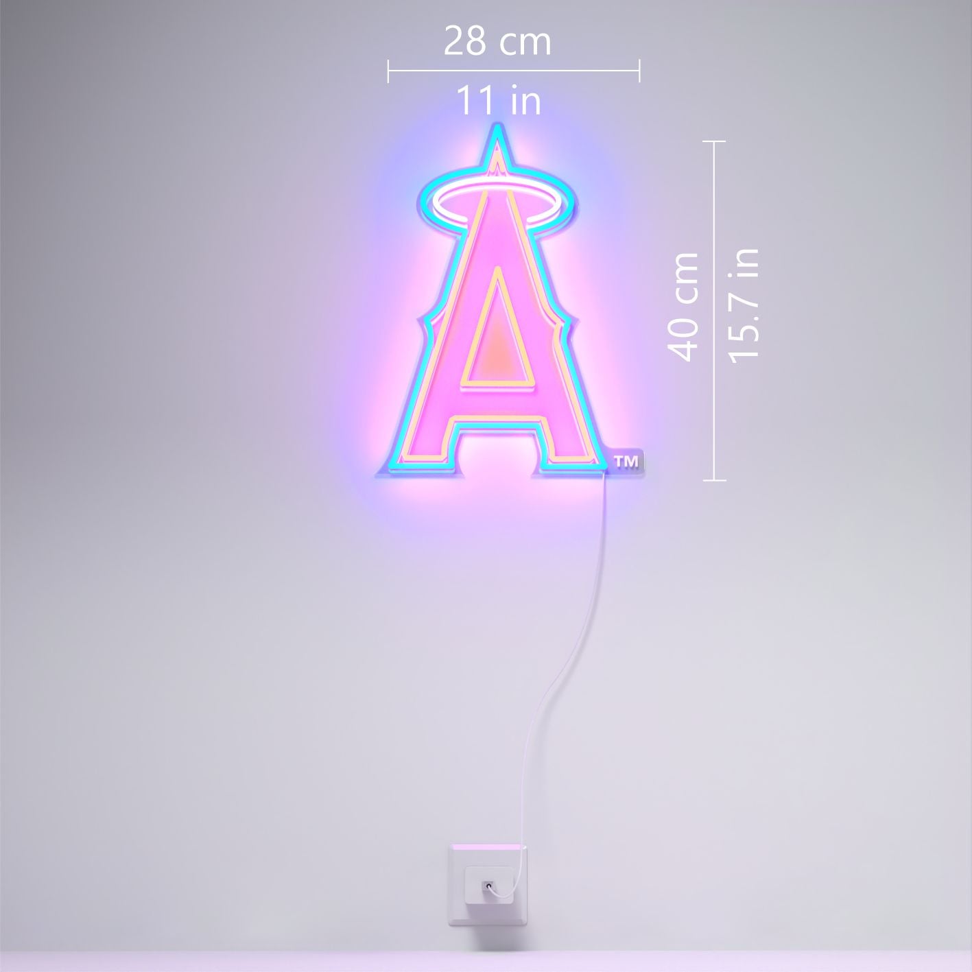 ロサンゼルス・エンゼルスのロゴ、LEDネオンサイン