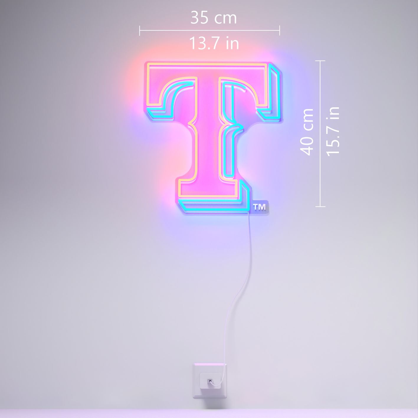 Texas Rangers Logo, LED neon sign