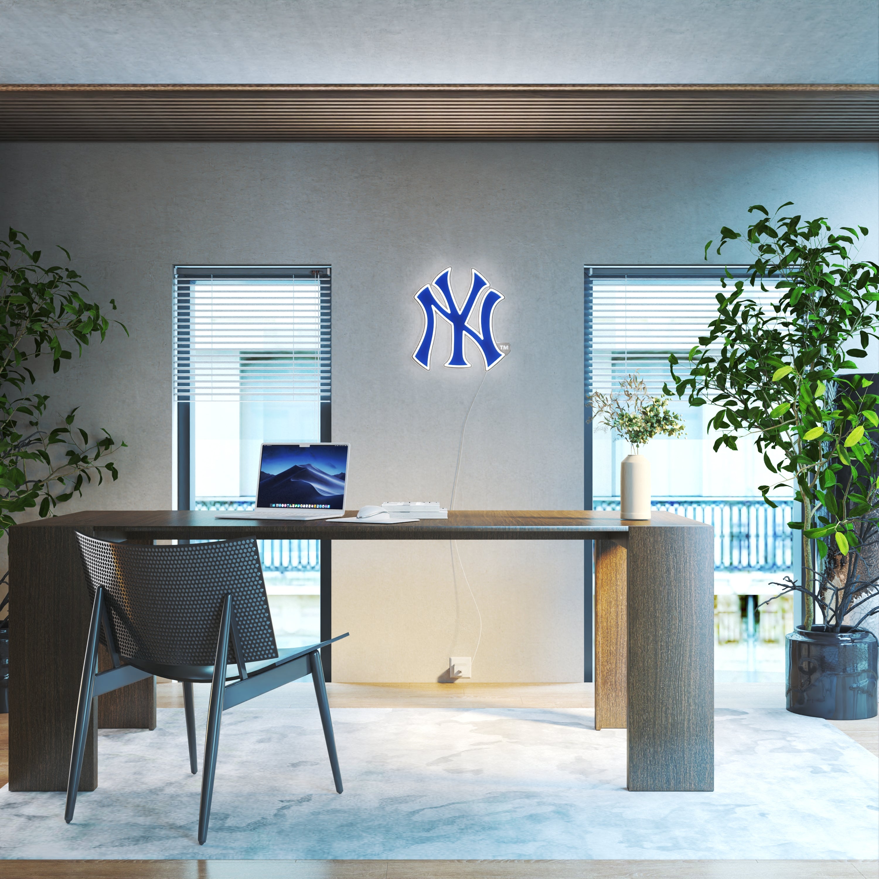 その他 Kith Yellowpop Yankees LED Neon Sign 受注商品】LEDネオンサイン NY Yankees Rounded