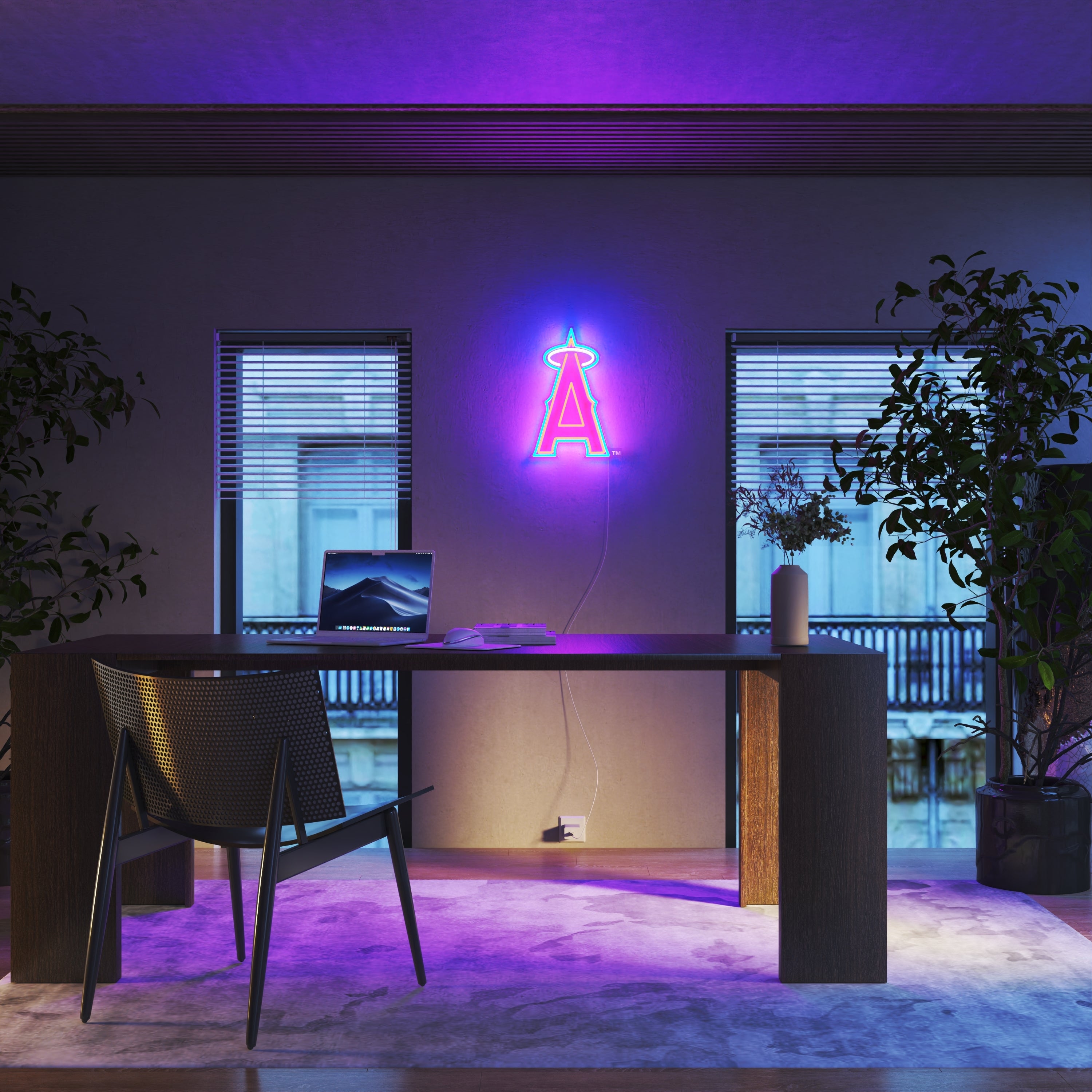 ロサンゼルス・エンゼルスのロゴ、LEDネオンサイン