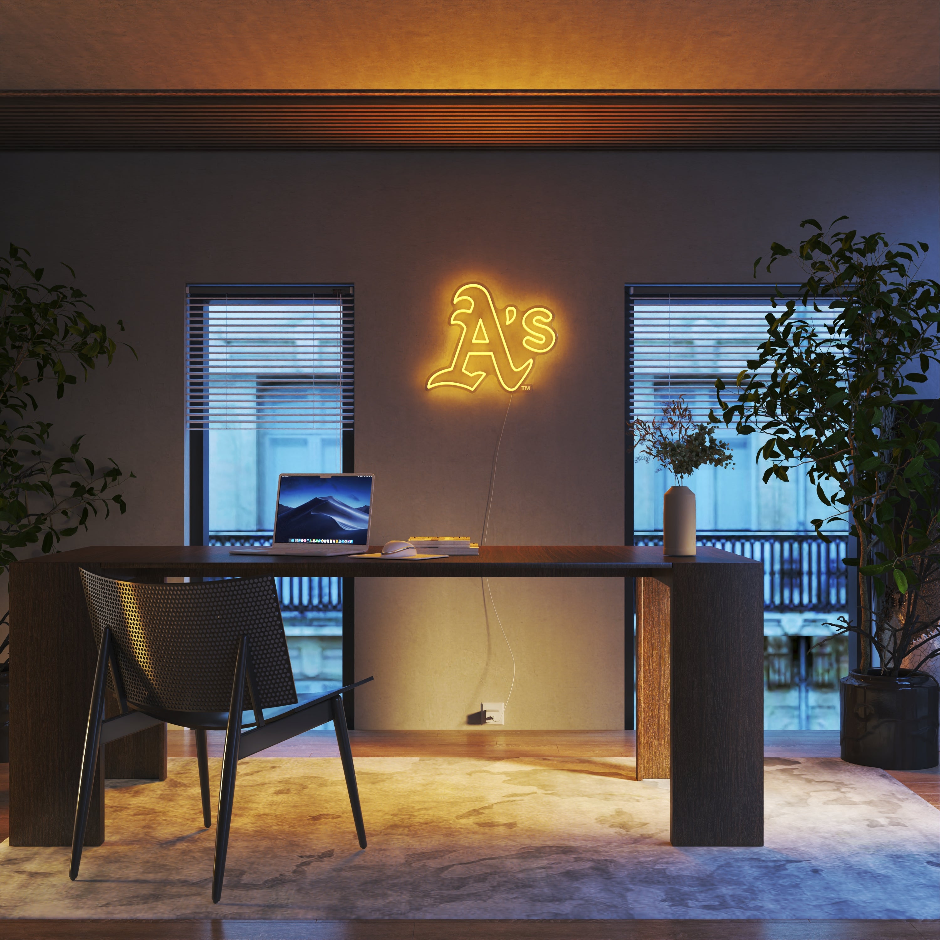 Oakland Athletics Logo, LED neon sign