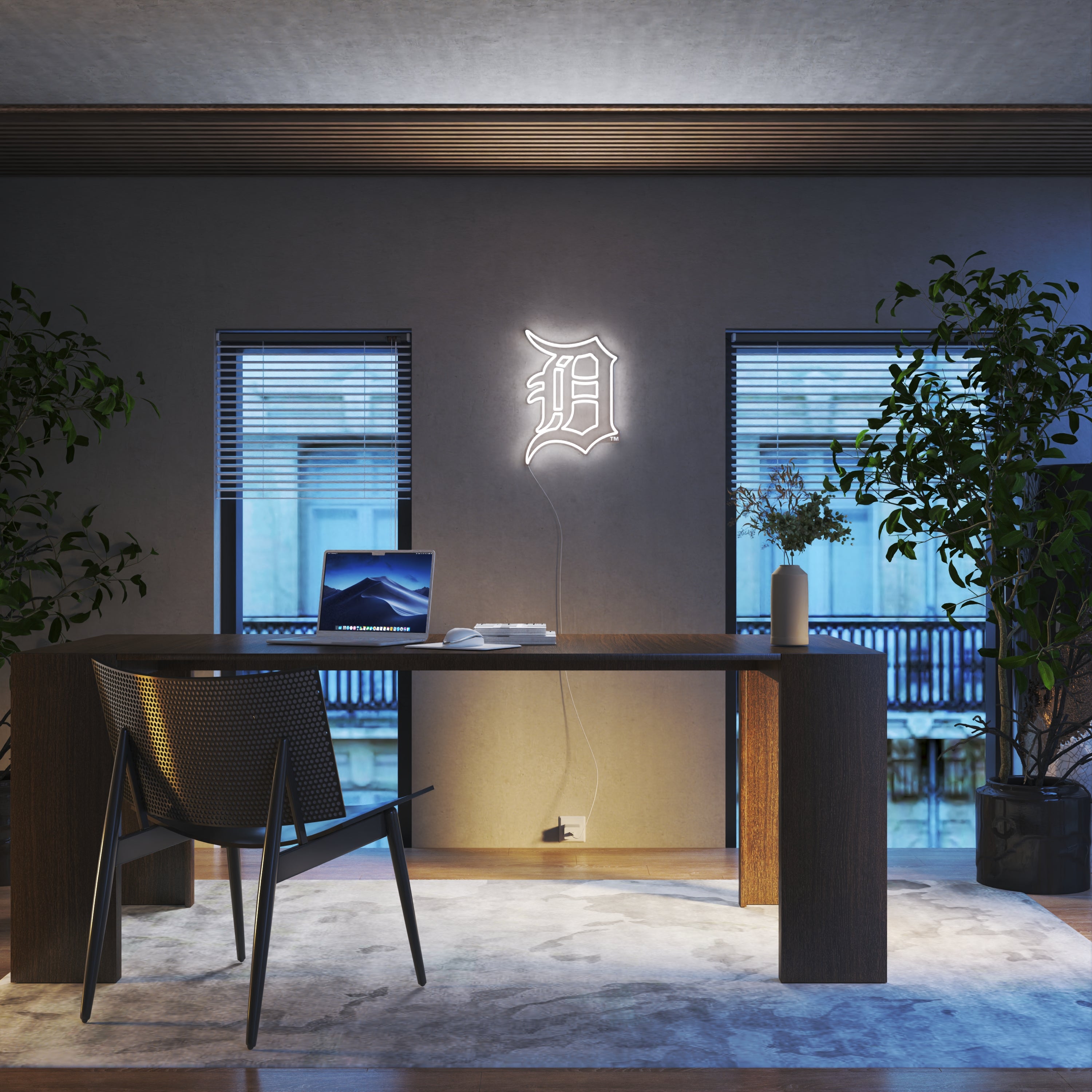 デトロイト・タイガースのロゴ、LEDネオンサイン