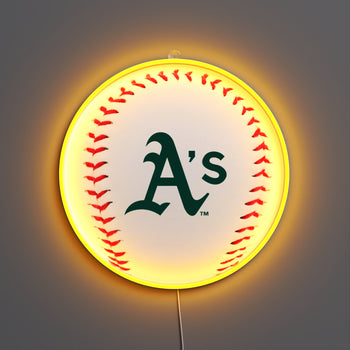 Oakland Athletics Baseball, LED neon sign