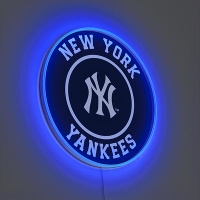 NYヤンキースの丸型ロゴ、LEDネオンサイン