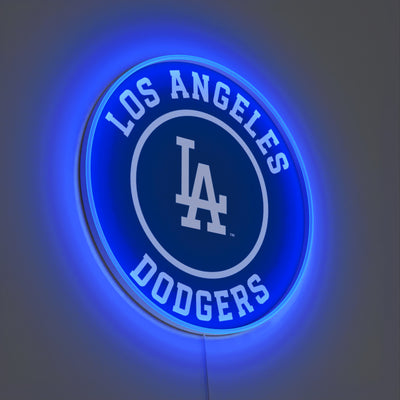 ロサンゼルス・ドジャースの丸型ロゴ、LEDネオンサイン