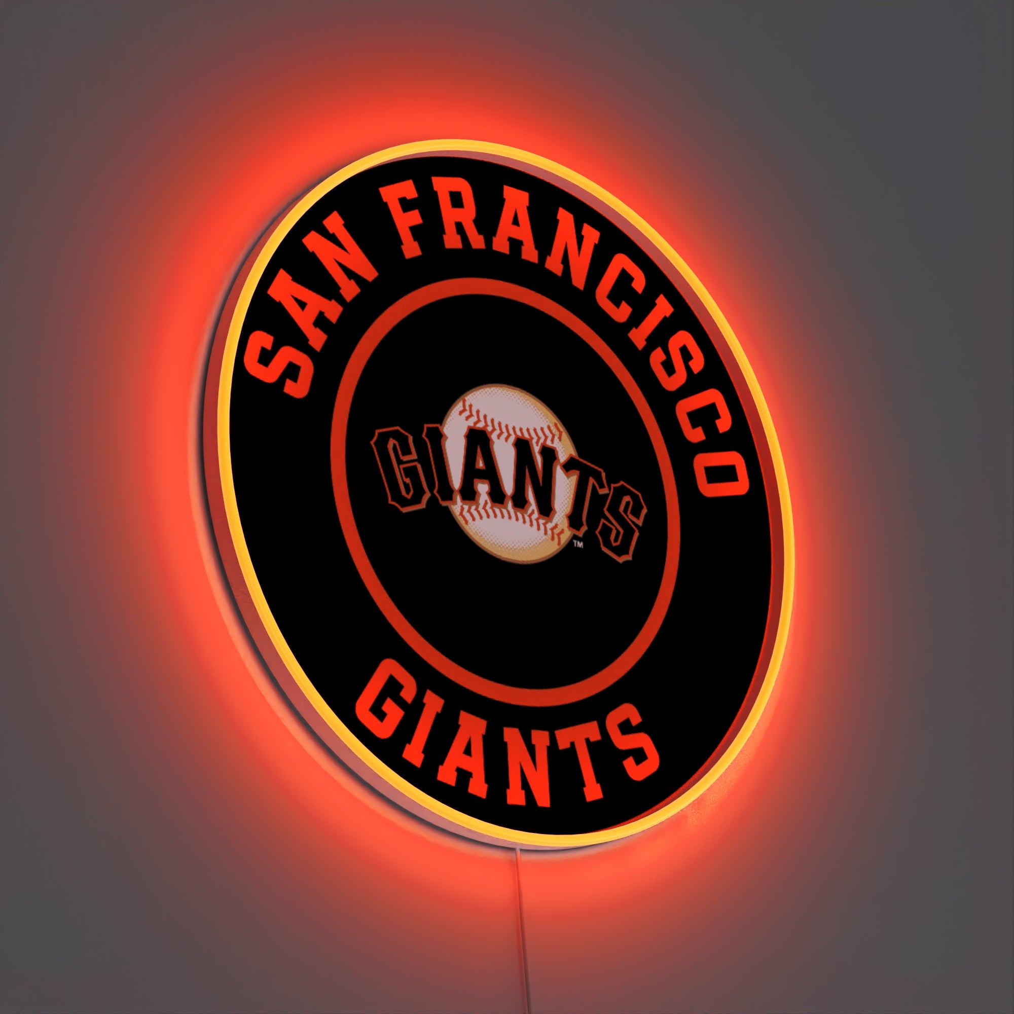 新品　MLB LEDネオン看板 大型 サンフランシスコ・ジャイアンツの丸型ロゴ、LEDネオンサイン – YELLOWPOP