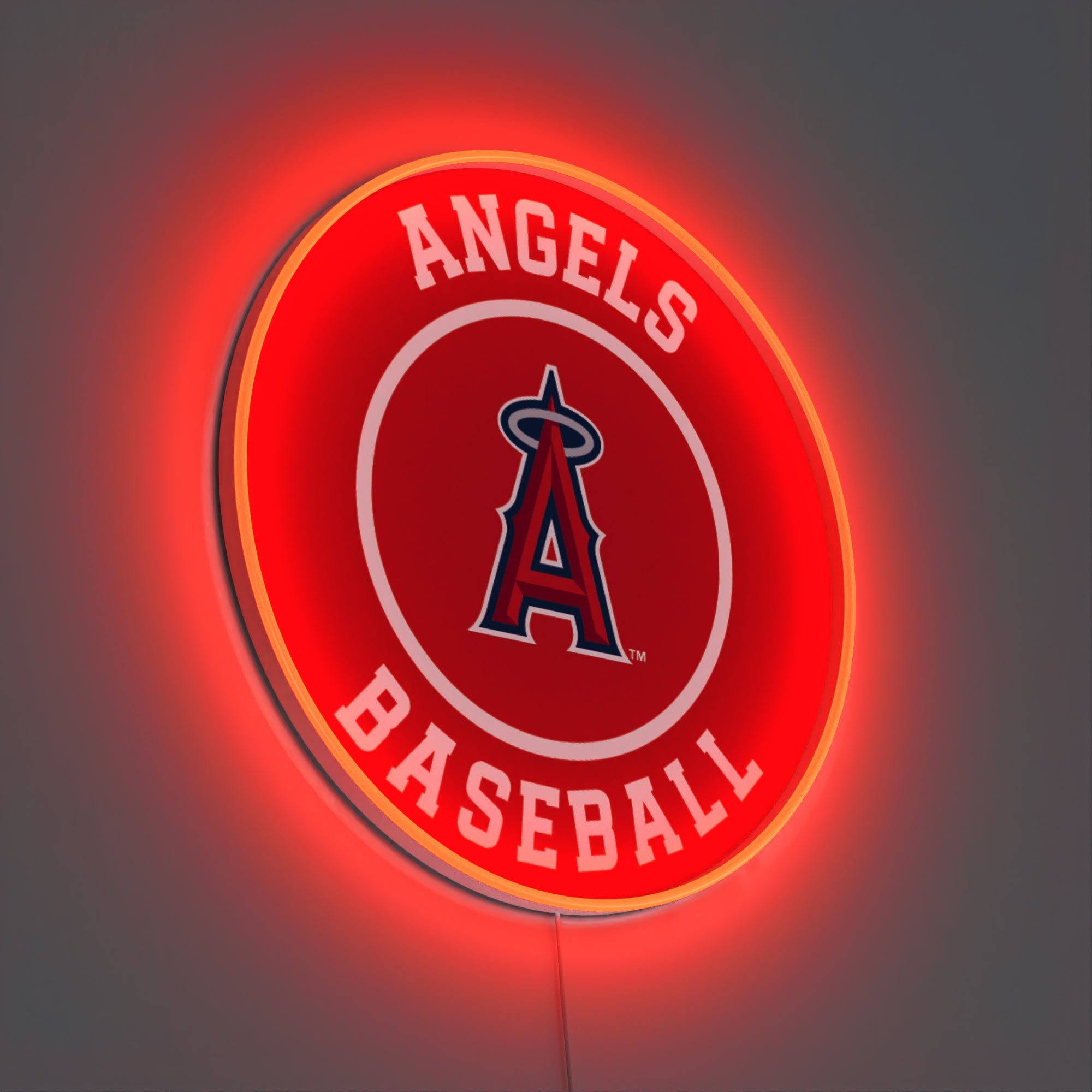 Los Angeles Angels Rounded Logo, LED neon sign