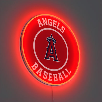 ロサンゼルス・エンゼルスの丸型ロゴ、LEDネオンサイン