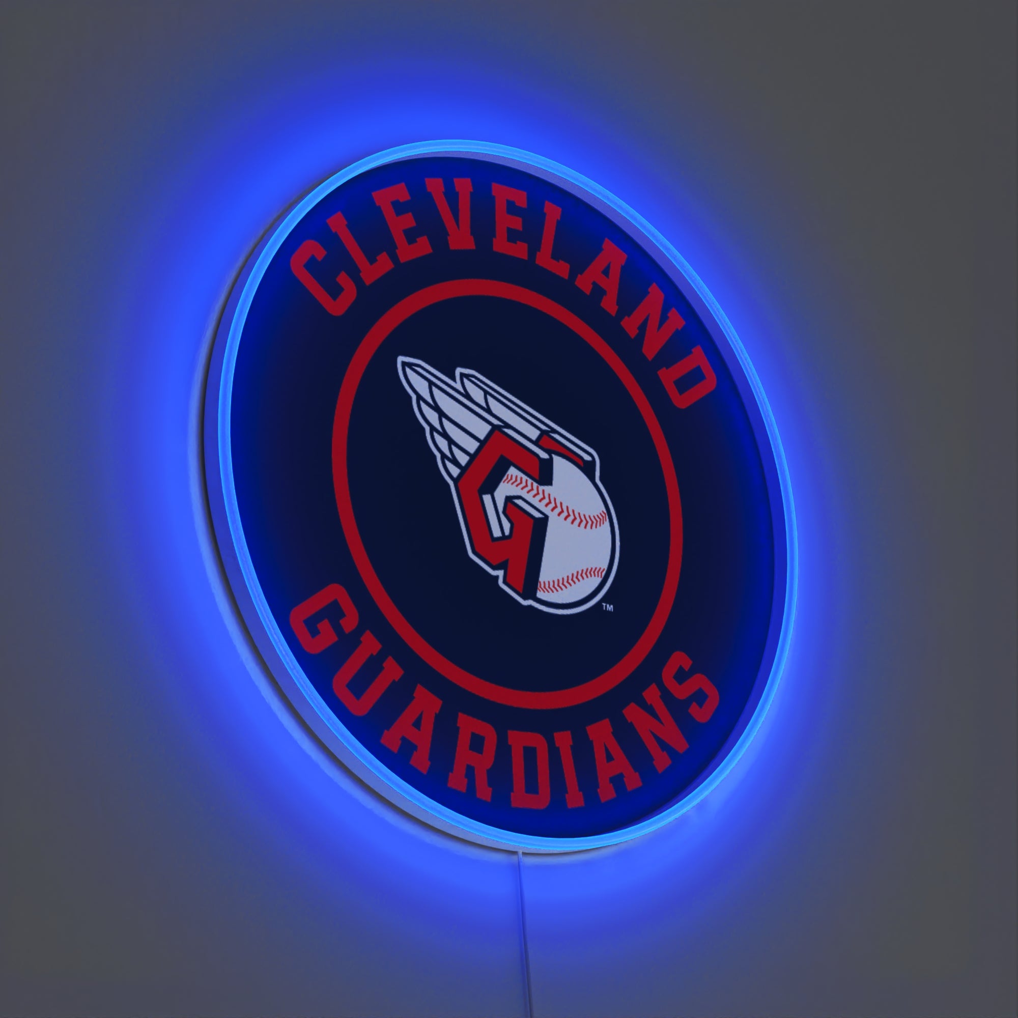 Cleveland Guardians Rounded Logo, LED neon sign