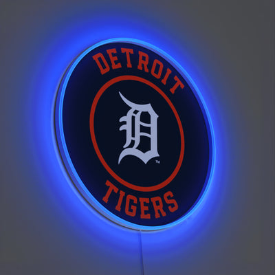 デトロイト・タイガースの丸型ロゴ、LEDネオンサイン