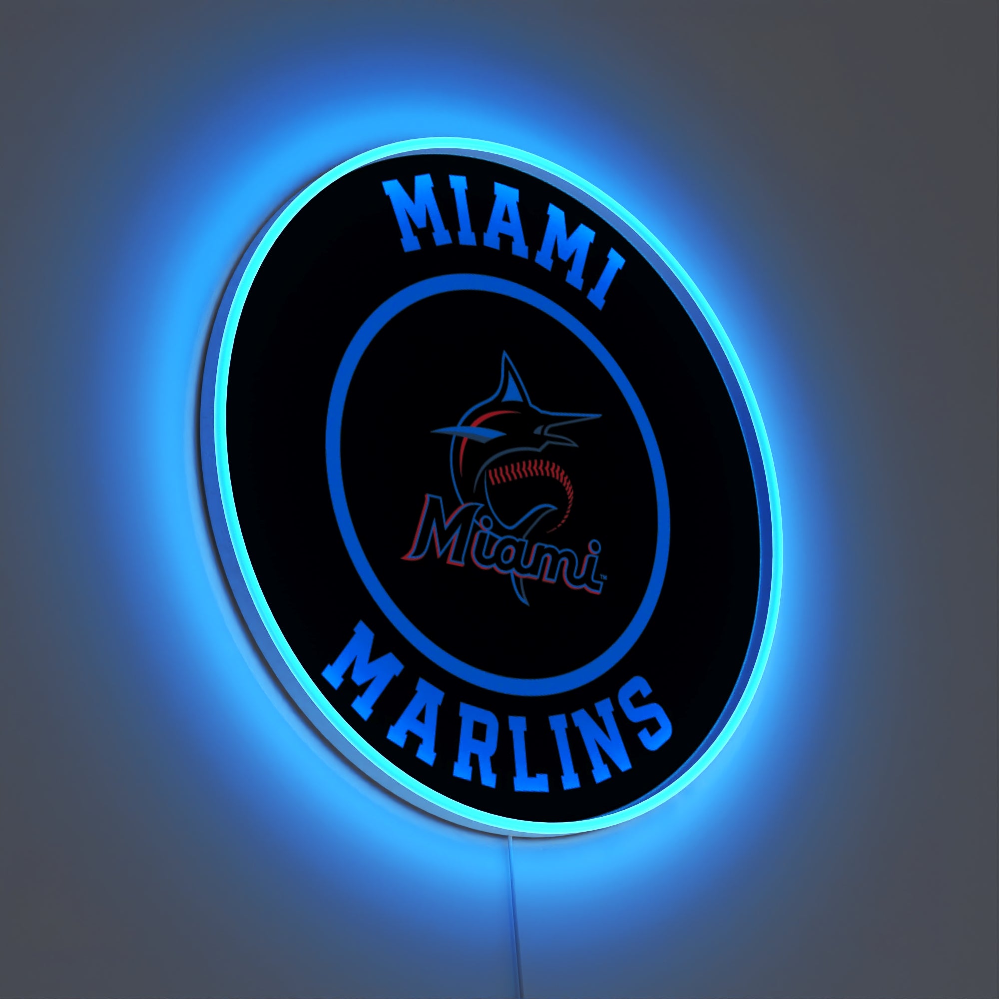 Miami Marlins Rounded Logo, LED neon sign - YELLOWPOP USA