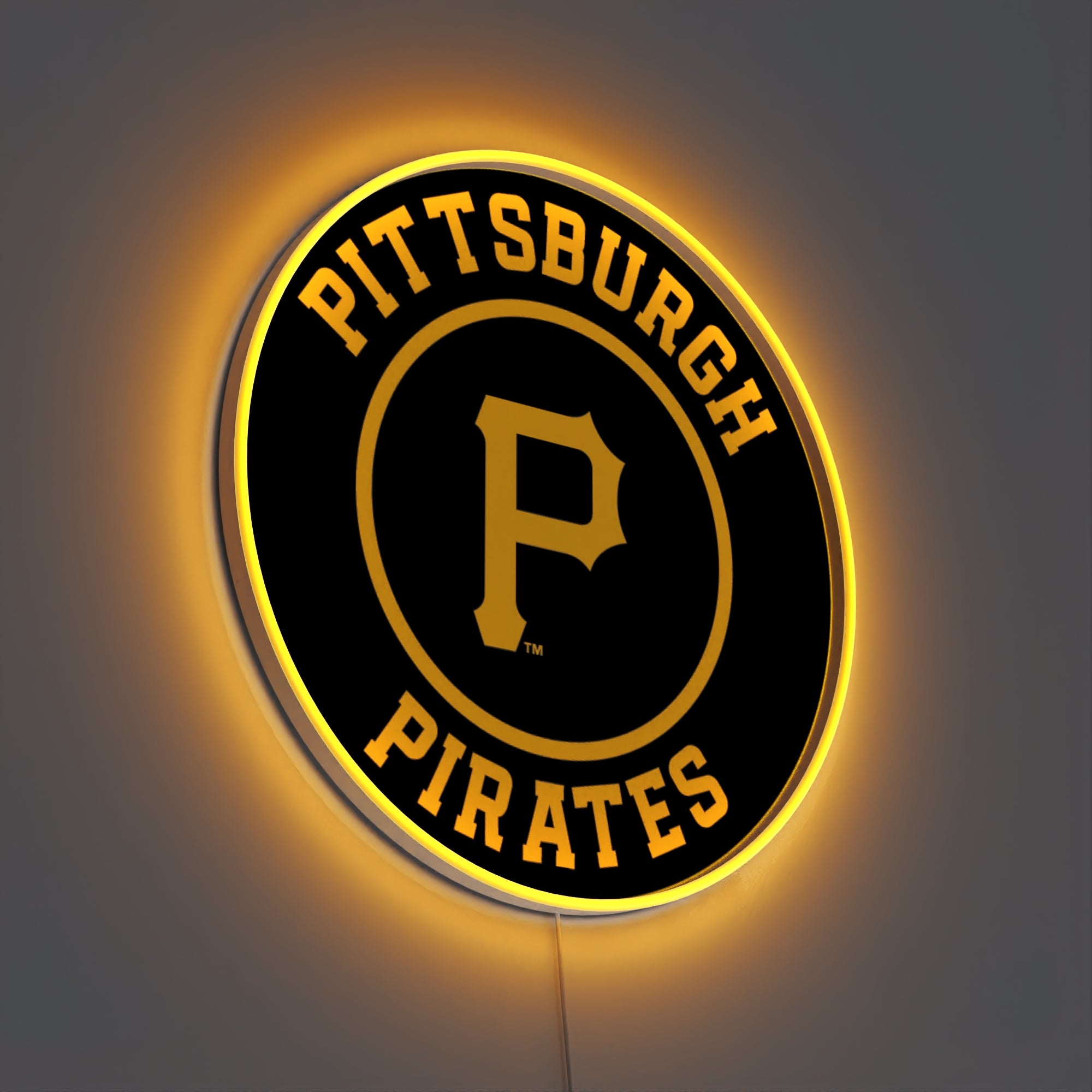 Pittsburgh Pirates Rounded Logo, LED neon sign