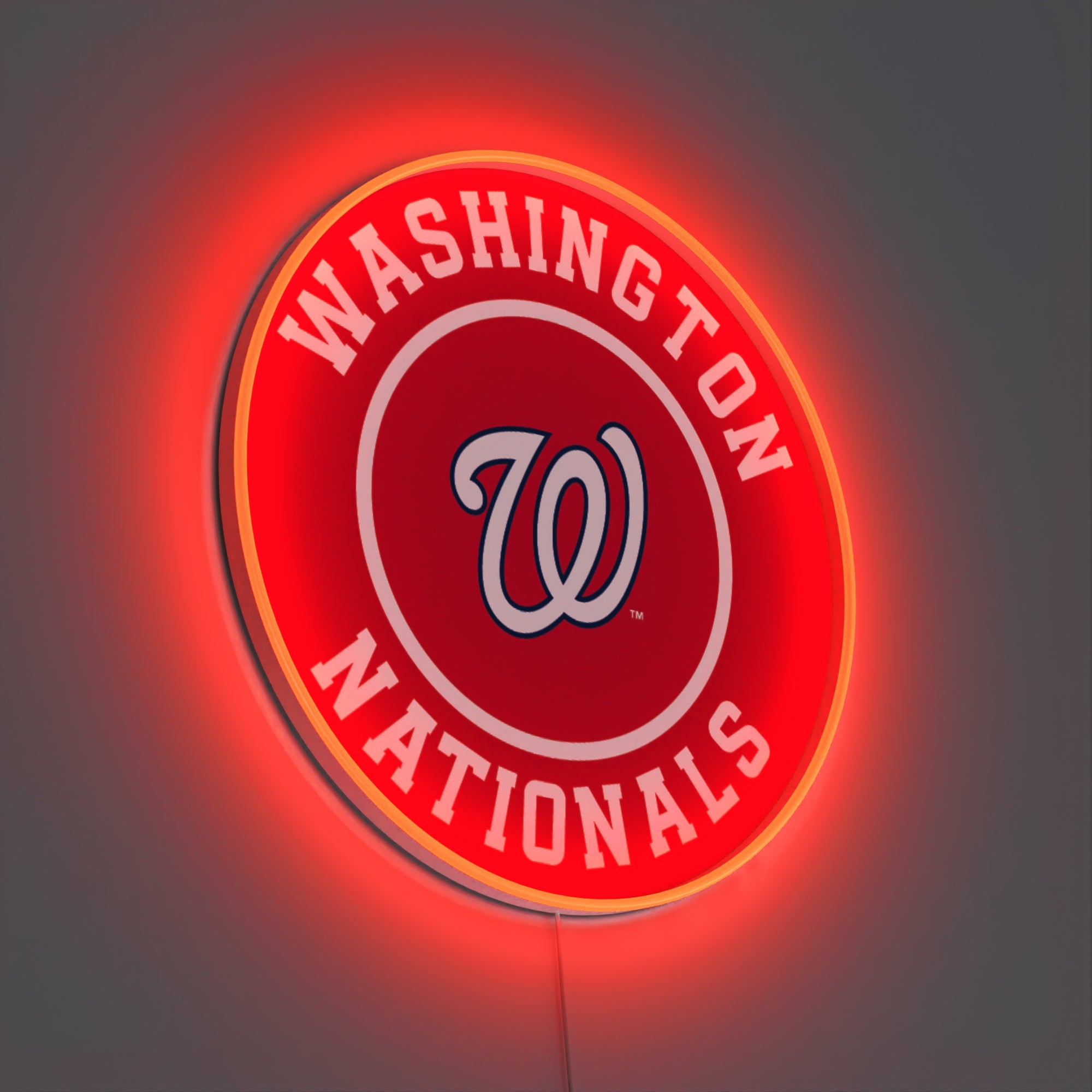 Washington Nationals Rounded Logo, LED neon sign