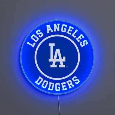ロサンゼルス・ドジャースの丸型ロゴ、LEDネオンサイン