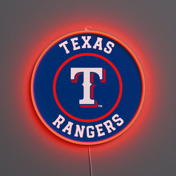 Texas Rangers Rounded Logo, LED neon sign