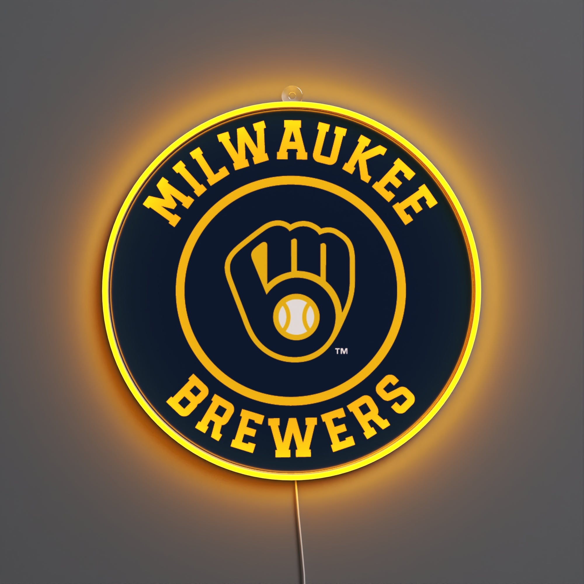 Milwaukee Brewers Rounded Logo, LED neon sign - YELLOWPOP USA