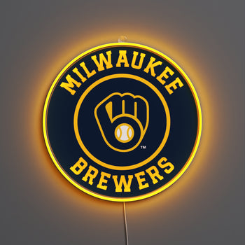 Milwaukee Brewers Rounded Logo, LED neon sign