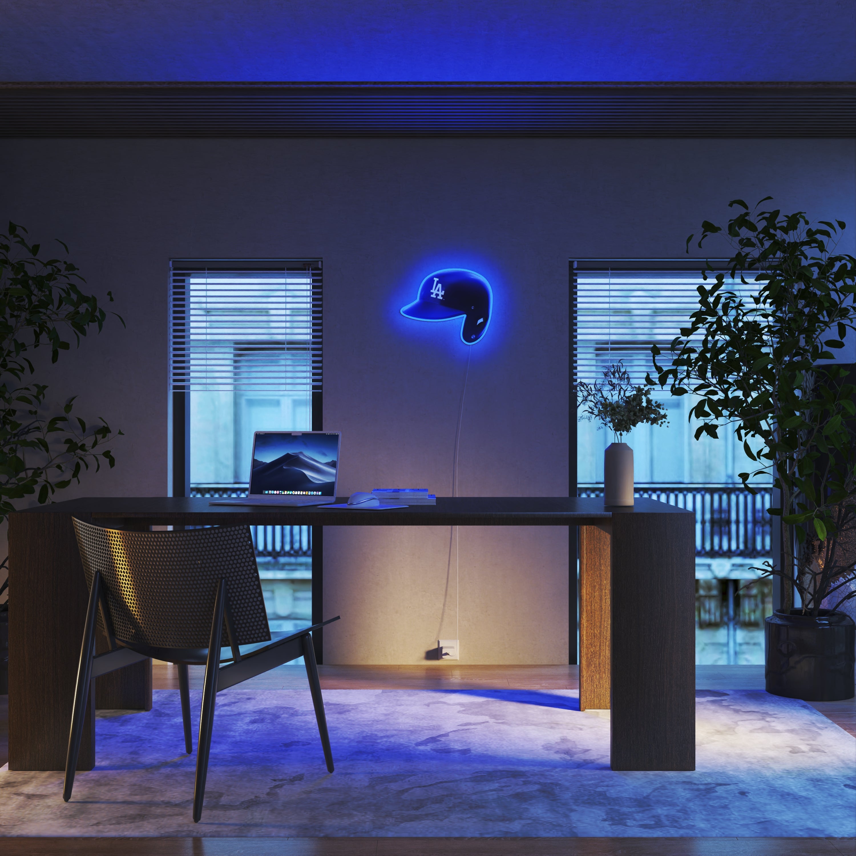 Los Angeles Dodgers Helmet, LED neon sign